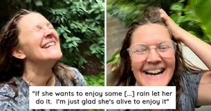 Drew Barrymore’s Love For Life – And The Rain – Inspires Uplifting Responses