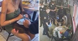 Teenager geht nach Geburt ins Restaurant und übergibt das Neugeborene den Kunden und dem Personal
