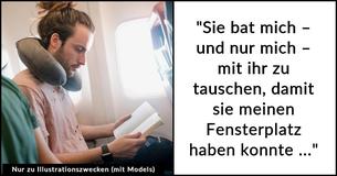 Mann weigert sich, Sitzplatz im Flugzeug mit einer Mutter zu tauschen, damit sie neben ihrem Kleinkind sitzen kann, und sagt: "Das ist nicht mein Problem"