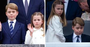 La princesa Charlotte corrigiendo a sus hermanos en el balcón del palacio de Buckingham es todo un espectáculo