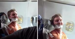 Mit Kleband gefesselter Flugpassagier, der mehrere Flugbegleiter angegriffen hat, muss ins Gefängnis