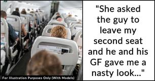 Woman Backed For Not Giving Up Extra Plane Seat She Paid For So Couple Can Sit Together