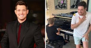 Michael Bublé casi llora cuando su hijo que venció el cáncer tocó una canción de él en el piano