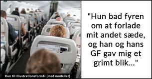 Kvinde fik støtte for ikke at opgive ekstra flysæde, som hun betalte for, så et par kan sidde sammen