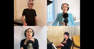 Lady Gaga se junta con Celine Dion y Andrea Bocelli para interpretar "The Prayer"