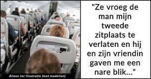 Vrouw kreeg steun omdat ze extra zitplaats in het vliegtuig, waarvoor ze betaald had, niet afstond om een koppel samen te laten zitten