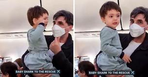 Tearful Child Calms Down Thanks To Unexpected In-Flight Passenger Performance Of 'Baby Shark'