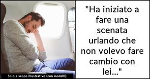 Un uomo dice a una mamma che non può prendere il suo posto accanto al finestrino dell'aereo per stare vicino ai suoi figli e Internet è d'accordo