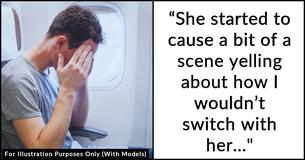 Man Refuses To Give Up Window Seat For Mom & Her Child So He Can Snooze