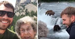 Grandson Makes Up For Lost Time With Grandma And Takes Her To All National Parks In The US