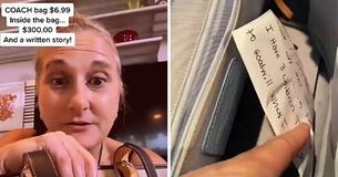 Woman Thrifts Designer Bag For Under $7 And Finds $300 And A Note Inside