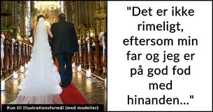 Brud er stresset efter at hendes 'narcissistiske' forlovede insisterer på, at hun skal gå ned ad kirkegulvet med 'en anden' end hendes egen far