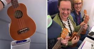 People Poke Fun At Airline’s Ultimate Hawaiian Welcome With Ukelele Lessons Onboard Flight