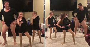 Cool Dad Shimmies Into Skintight Leotard For 'Single Ladies' Dance With Daughters