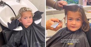 Mutter wird kritisiert, weil sie Haare ihrer 5-jährigen Tochter für einen "besonderen und lustigen Moment" gebleicht hat