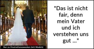 Braut gestresst, nachdem ihr "narzisstischer" Verlobter darauf besteht, dass sie mit "jemand anderem" und nicht mit ihrem Vater zum Altar schreitet