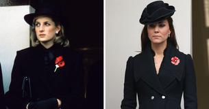 Kate Middleton eert prinses Diana door zich als haar te kleden bij verschillende gelegenheden