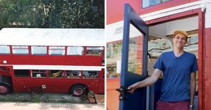 Man Transforms 7-Decade Old Double Decker Bus Into Delightful Travel Accommodation