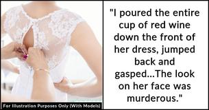 Bridesmaid Poured Wine On Bride’s Mother-In-Law Who Attended Wedding Wearing Bridal Dress