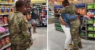 Mom Shouts For Joy After Seeing Military Son For The First Time In 2 Years