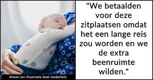 Vrouw met baby werd woedend toen man in vliegtuig weigerde zijn stoel met extra beenruimte op te geven voor haar man