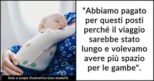 Una donna con un bambino si è infuriata quando l'uomo sull'aereo si è rifiutato di cedere il suo posto con più spazio per le gambe al marito di lei