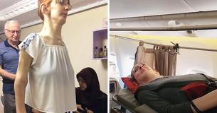 Tallest Woman In The World Boards Plane For First Flight After Airlines Removes Seats