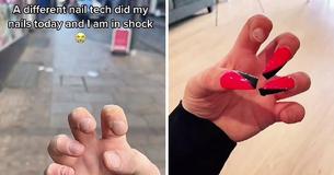 Man Claps Back At Critics Who Said His Holiday-Themed Nails Look Like 'Bricks'