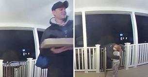 Toddler Spreads Kindness & Gives Grieving Delivery Man Who Lost His Daughter A Hug