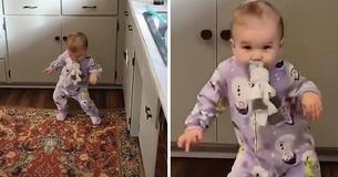 Baby Girl Gets Down And Boogies Every Time Mom Turns The Music Up