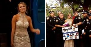 Late Police Officer's Teen Daughter Surprised By His Old Colleagues There To Take Her To Prom
