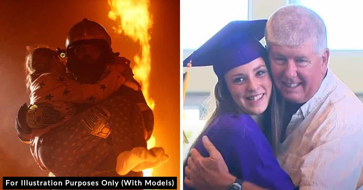 Girl Invites Firefighter Who Rescued Her From Burning House As A Baby ...