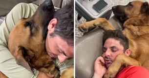 Wife Jokes She's The 'Spare Human' When It Comes To Rescue Pup's Bond With Her Husband