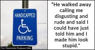 Woman Asks If She's Wrong For Defiantly Taking Her Leg Off After Man Screamed At Her For Parking In Handicapped Spot