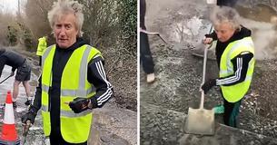 Rod Stewart repariert Schlaglöcher selbst, weil es "niemanden stört"
