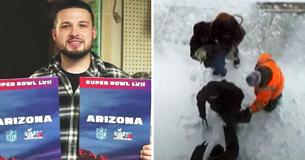 Football Team Honors Local Hero Who Rescued People In Blizzard With Super Bowl Tickets