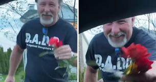 Sweet Dad Makes Sure To Always Give His Daughter Freshly Picked Roses From His Garden Every Day