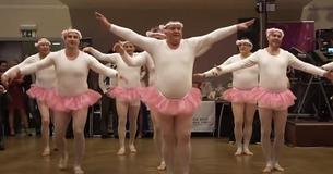 Fearless Group Of 8 Dads Perform Comedic Ballet Routine That Cracks Audience Up