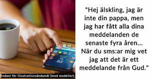 23-årig kvinna skickar dagligen meddelanden till sin döda pappas telefon i flera år och får svar från en främling som förlorade sin dotter i en bilolycka