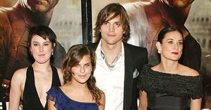 Ashton Kutcher se convirtió en padrastro de las hijas de Demi Moore a los 26 años y sigue "en contacto" con ellas