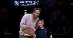 Ben Affleck And His Son Became Excited Courtside Announcers At Star-Studded Basketball Game