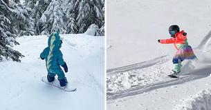 Snowboarding 4-Year-Old Sings Adorable Song About Falling After Dad Mics Her Up