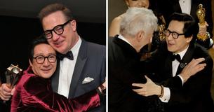 Ke Huy Quan’s Reunion With Harrison Ford & Brendan Fraser At The Oscars Will Make You Emotional