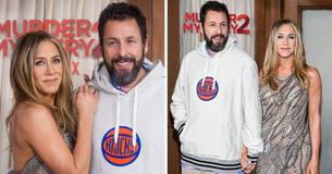 Jennifer Aniston Held Hands With Co-Star Adam Sandler But Roasted Him For Wearing Sweatpants On The Red Carpet