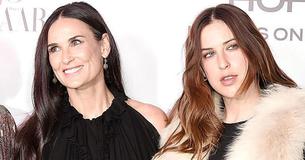Demi Moore & Daughter Scout Willis Look Like Twins In Complementary Neon Outfits
