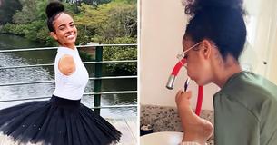 Armless Ballerina Uses Her Feet To Brush Her Teeth & Apply Her Makeup