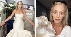 Influencer Thrifted Beautiful $4,819 Designer Wedding Dress For $50 & Opts To Give It Away
