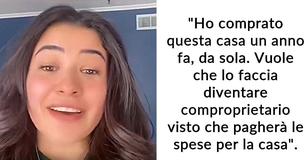 Il fidanzato di una donna vuole diventare comproprietario della casa che lei ha comprato, attirandosi critiche