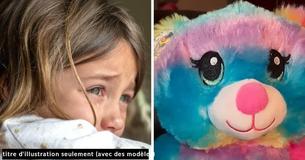 Une enfant de 4 ans au cœur brisé recherche son ours en peluche disparu avec l'enregistrement des battements de cœur de sa mère décédée