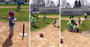 6-Year-Old Girl Impresses The Nation By Cartwheeling And Surpassing The Boys During Her T-Ball Debut